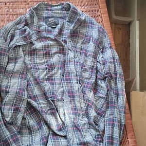 Unisex Plaid Button Down